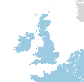 Map of United Kingdom.